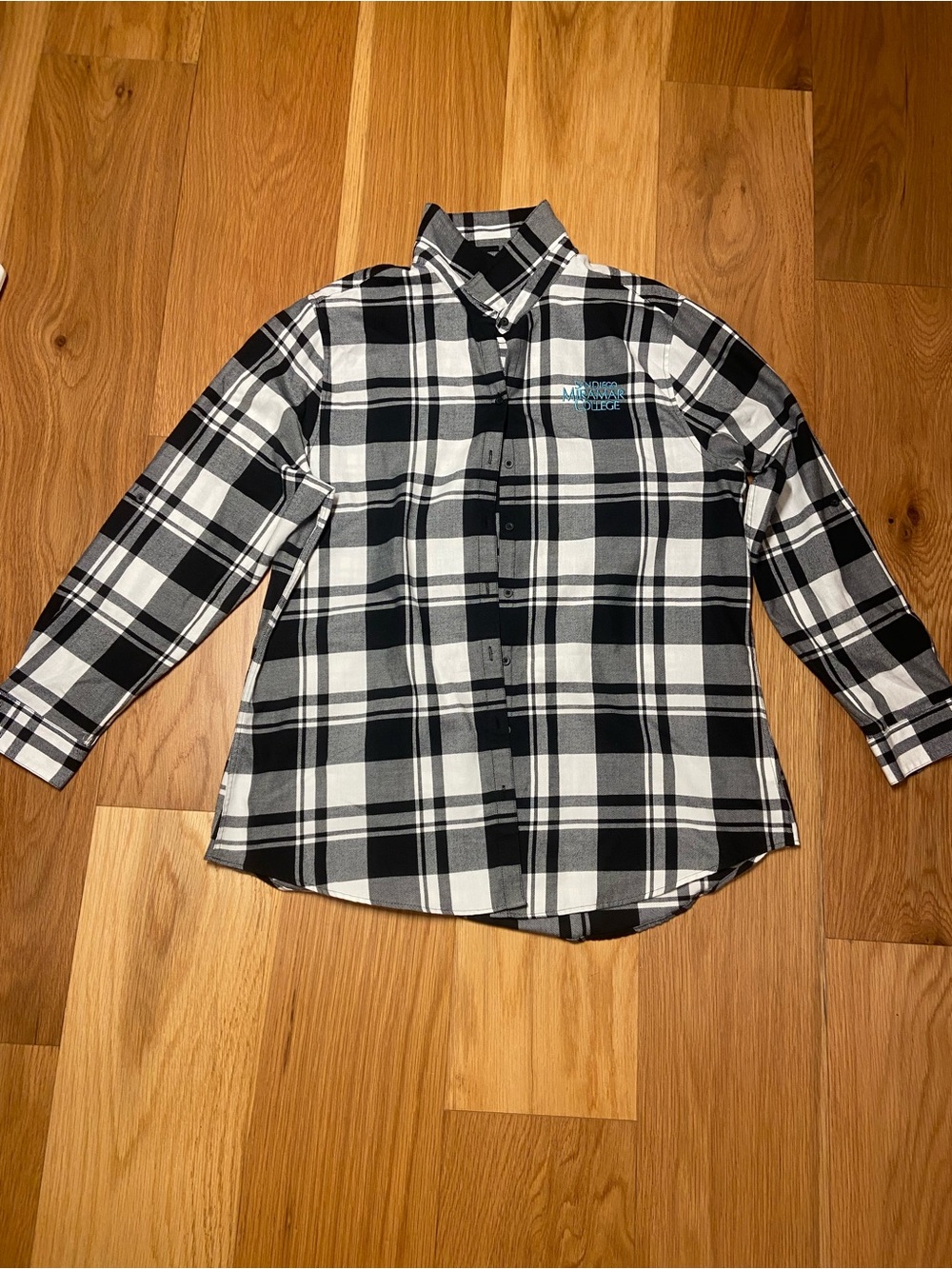 Andie Black & White Plaid Button-Down Shirt